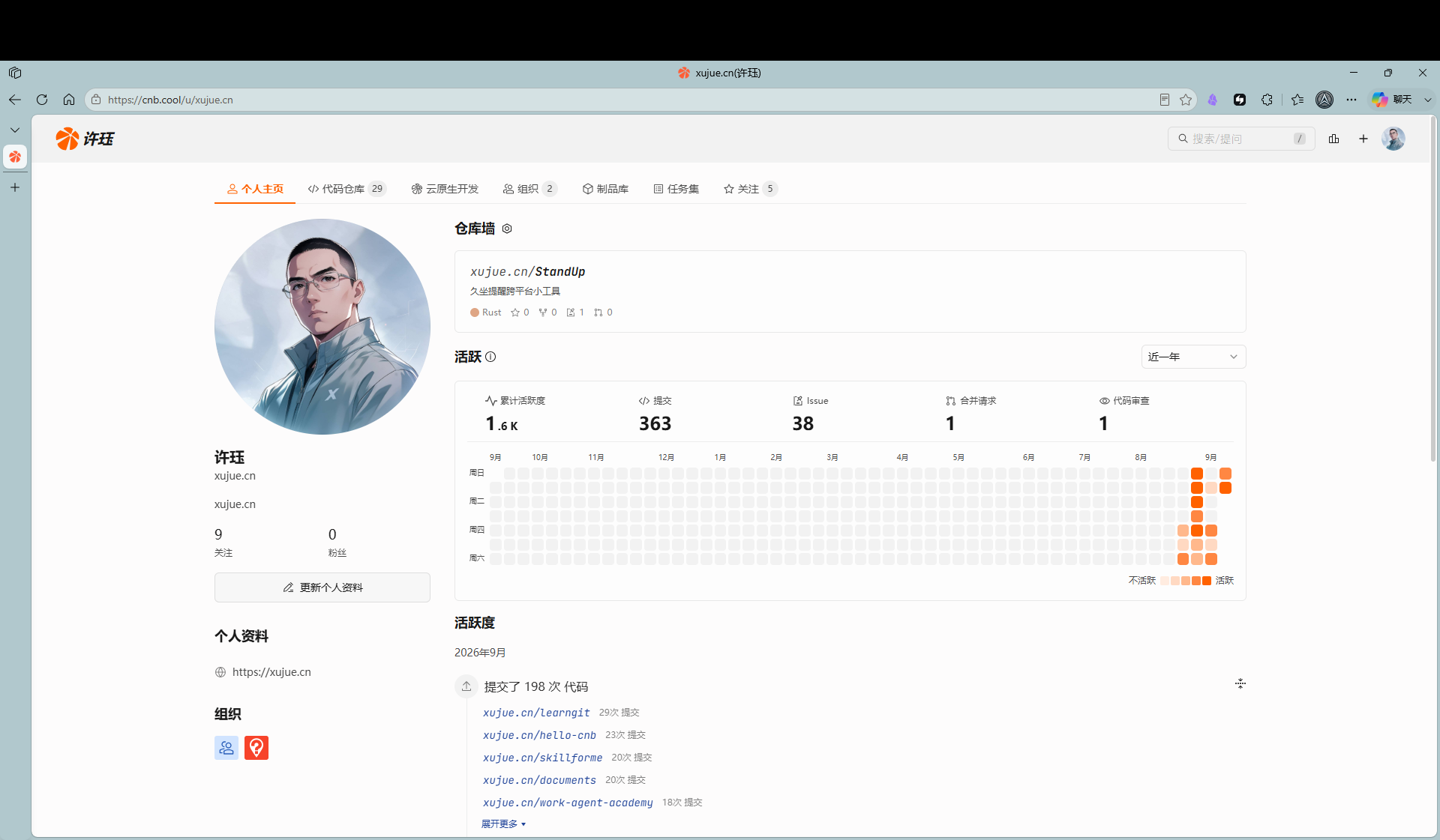 第 1 步：cnb.cool 登录后的主页面