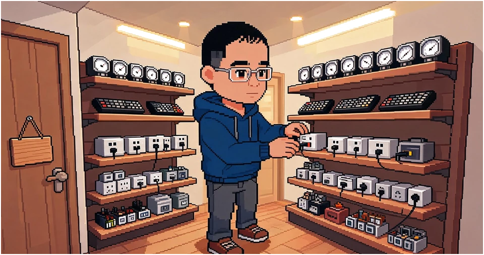 道具屋 · 真实用过的道具都在这（AI 生成 2.5D 像素插画）